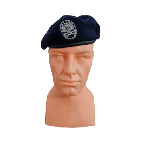 Granatowy tłoczony beret kadecki - klasa mundurowa OPW — zdjęcie 1 z 1