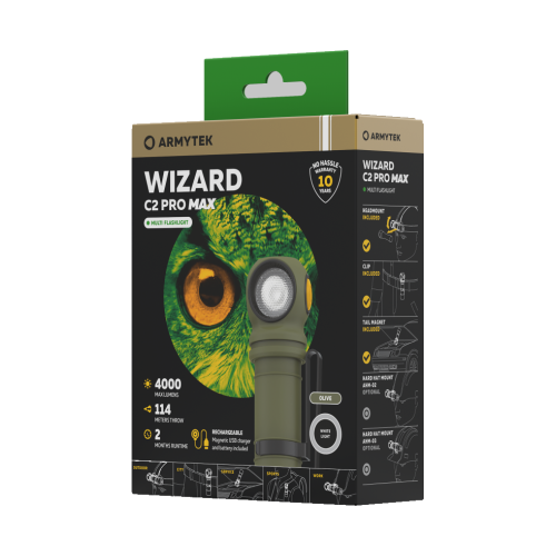 Armytek Wizard C2 Pro Max Magnet USB Olive — zdjęcie 4 z 6