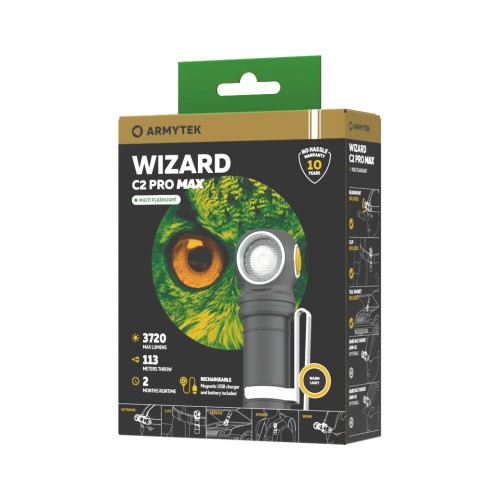 Armytek Wizard C2 Pro Max Magnet USB  (ciepłe światło) — zdjęcie 6 z 6