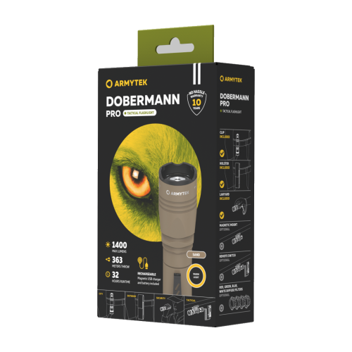 Armytek Dobermann Pro Magnet USB Sand Warm — zdjęcie 4 z 6